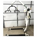 MSRP $3,000 – Hoyer Power Patient Lift w/ Electric Actuator, 6-Point Sling Bar, Battery Charger & New In Package Sling - Medical Transfer Lift for Home Care Nursing Rehab Facilities (Works *Heav