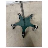 MSRP $500 – Heavy Duty Adjustable Medical IV Pole w/ 4-Hook Top, Height Adjustable Chrome Pole & Rolling 5-Leg Steel Base, Hospital Infusion Stand for Clinics Hospitals Home Care