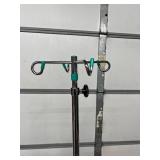 MSRP $500 – Heavy Duty Adjustable Medical IV Pole w/ 4-Hook Top, Height Adjustable Chrome Pole & Rolling 5-Leg Steel Base, Hospital Infusion Stand for Clinics Hospitals Home Care