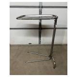 Stainless Steel Mayo Instrument Stand with removable, height-adjustable tray and double-post design for maximum stability. Ideal for surgical or clinical use, keeping instruments organized and within 