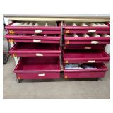 MSRP $8,500 – Herman Miller Healthcare Modular Drawer Storage Cart, Double-Wide Rolling Supply Cabinet w/ 13 Drawers for Clinics Craft Studios Fish Houses Tool Storage
