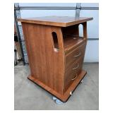 Wooden Medical Cart 3-Drawer Hospital Room Storage Cabinet - Ball-Bearing Drawer Slides, Ample 3-Drawer Storage - Great Condition!