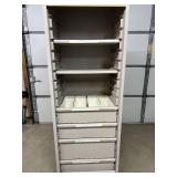 MSRP $2,500 – Herman Miller Locking Tambour Door Storage Cabinet -Pull-Out Trays & Adjustable Shelves, Supply Organizer, Craft Storage, Garage Tool & Parts This is for 1 sturdy cabinet which