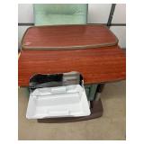 Bariatric Healthcare Patient Recliner and Stryker Tru-Fit Overbed Table with Slide-Out Vanity Compartment & Mirror - Great Condition!