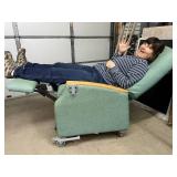 Bariatric Healthcare Patient Recliner and Stryker Tru-Fit Overbed Table with Slide-Out Vanity Compartment & Mirror - Great Condition!