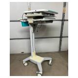 Ergotron SV31-31002 StyleView Non-Powered Mobile Point-Of-Care Healthcare Cart - Supports Caregivers in Space-Constrained Clinical Settings, Sit-To-Stand Height Adjustment, Secure Notebook Compartment
