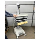 WOW MSRP $4000 Ergotron SV32-91211 StyleView PHD LCD Cart with 1 Drawer Industrial Grade Mobile Laptop Or Stand Up/Sit Computer Workstation Height Adjustable Platform Medical COW Cart Desk - Battery U