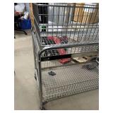 Heavy-Duty Chrome Steel Mail & Office File Cart - Transport Documents and Packages within Work Environments - Removable Wire Baskets, High Load Capacity - Excellent Condition!