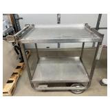 Lakeside 721 Heavy Duty Stainless Steel 2-Tier Imperial Cart - Reinforced Shelves, Resistant to Stains & Rust, Two-Shelf Design, Integrated Bumpers to Shield from Damage - Good Condition!