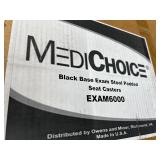 MSRP $300 NEW MediChoice EXAM6000 Medical Exam Stool w/ Padded Seat & Casters, Rolling Doctor Nurse Clinic Tattoo Lab Office Adjustable Stool