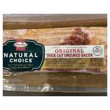 E - Hormel Natural Choice Uncured Bacon, Original Thick Cut, 2 x 20oz (Exp. 09/2025)