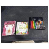 Adult Coloring Books & Art Set