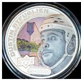 2017 Silver 1oz .999 Cook Islands $1, Upper Deck Dustin Byfuglien #4843 of 5000, Perfect Condition