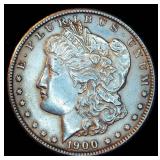 AU/AU+ 1900-P Morgan Silver Dollar, Original Surfaces