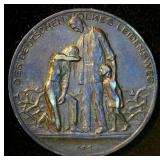 1923 German Hyperinflation Commemorative Medal, "Peoples Suffering", Bronze, Original Surfaces, N# 554054