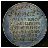 1923 German Hyperinflation Commemorative Medal, "Peoples Suffering", Bronze, Original Surfaces, N# 554054