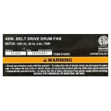 Strongway 48in. Belt Drive Drum Fan, 20,600 CFM, 9/10 HP, 2 Speeds #4742845