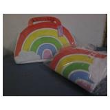 2 Jumbo rainbow Easter baskets...