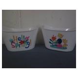 2 Hello Spring plastic baskets...