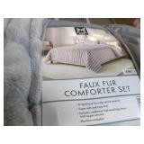 Membersark faux fur comforter set...