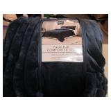 Membersark faux fur comforter set...