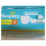 180 Pampers size 2 diapers...