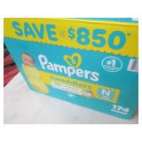 Pampers swaddlers N #1 diapers 174 ...