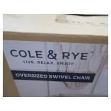 Cole & Rye Oversized swivel chair, ...