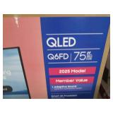 Samsung QLED 75" TV, model Q6FD...