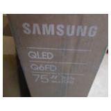 Samsung QLED 75" TV, model Q6FD...
