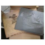 Wood and metal molds or wall art, 1...