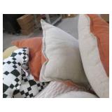 Assorted decorative pillows...