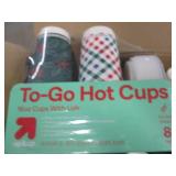 6 8 Packs of hot cold cups with lid...