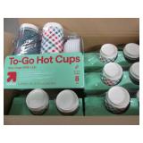 6 8 Packs of hot cold cups with lid...
