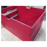 2 Stackable wood storage crates...