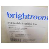 2 Stackable wood storage crates...