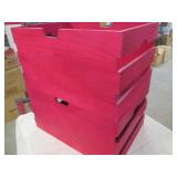2 Stackable wood storage crates...