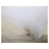 3 Covered storage totes, minor dama...