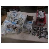 Car parts, spark plugs and emblems...