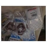 Car parts, spark plugs and emblems...