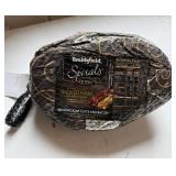 DD. 8.55lb Smithfield Spirals Smoked Ham-Brown Sugar Glaze & Bacon Packet