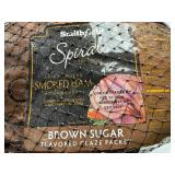 DD. 9.55lb Smithfield Spirals Smoked Ham-Brown Sugar Glaze Packet