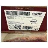 D. 10.70lb Two Rivers Beef Ribeye Roll Steaks-Vaccum Sealed 3-4 Steaks Per Package-3-4 Packages per Case.