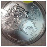 2022 Niuc $2, .999 Silver Justice Leaugue Aqua Man, 1oz