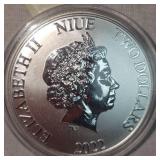 2022 Niuc $2, .999 Silver Justice Leaugue Aqua Man, 1oz