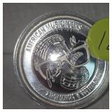 2 oz t Buddy Holly, .999 Silver Icon Round