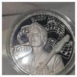 2 oz t Buddy Holly, .999 Silver Icon Round