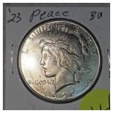1923 Peace Dollar $1 BU Condition