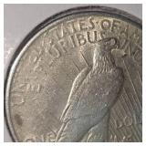 1922 Peace Dollar $1 AU Condition