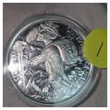 1oz "Hobo" Silver Skull Round